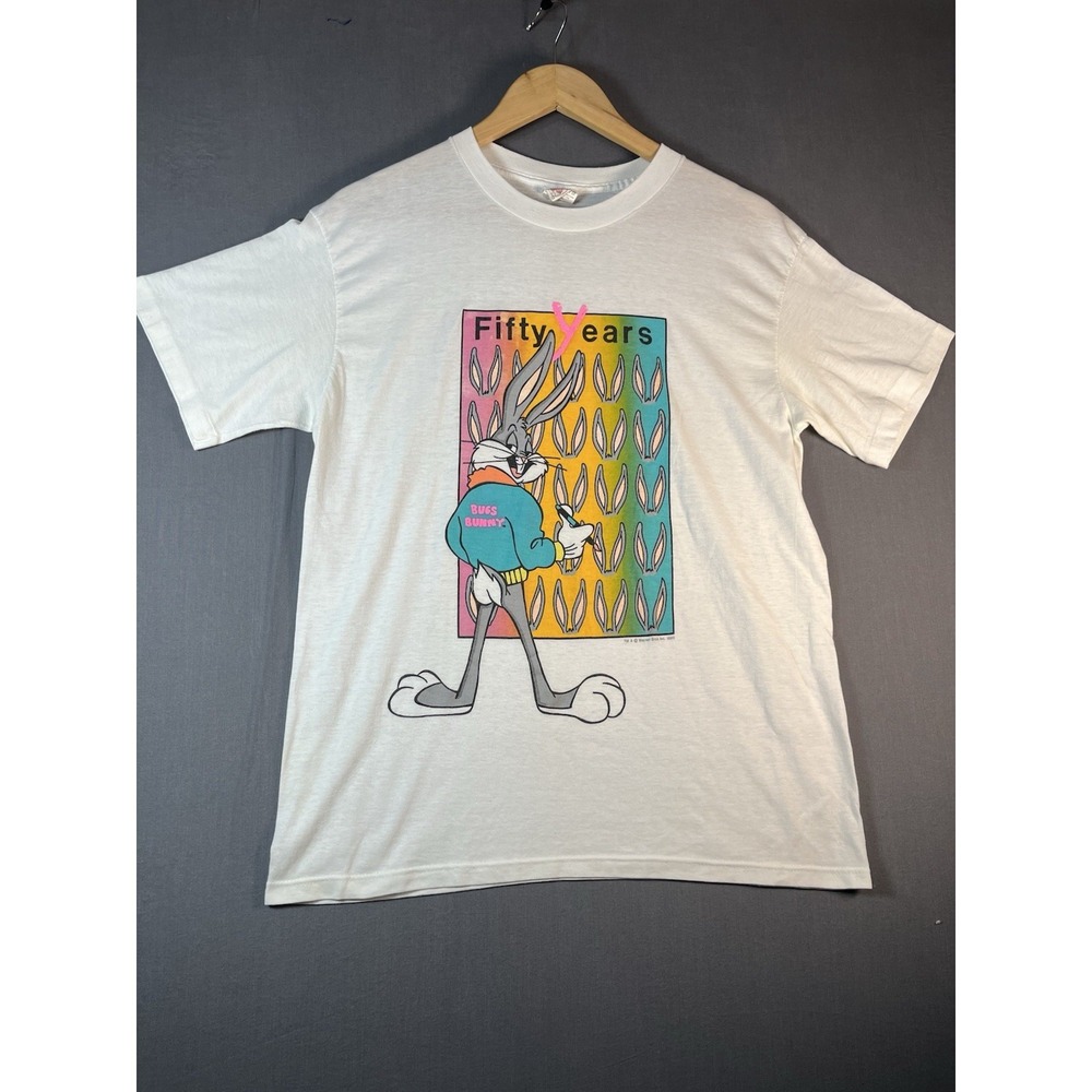 Vintage 1989 Bugs Bunny Fifty Years T-Shirt Comic Relief Sz L